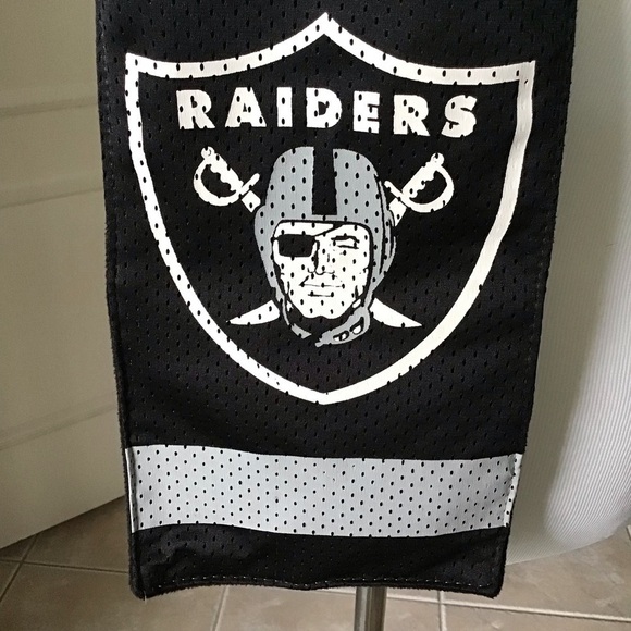 Raiders Football NFL Scarf PRO*FAN*ITY by LITTLEARTH Fleece Zip Pocket Vintage - Picture 14 of 16